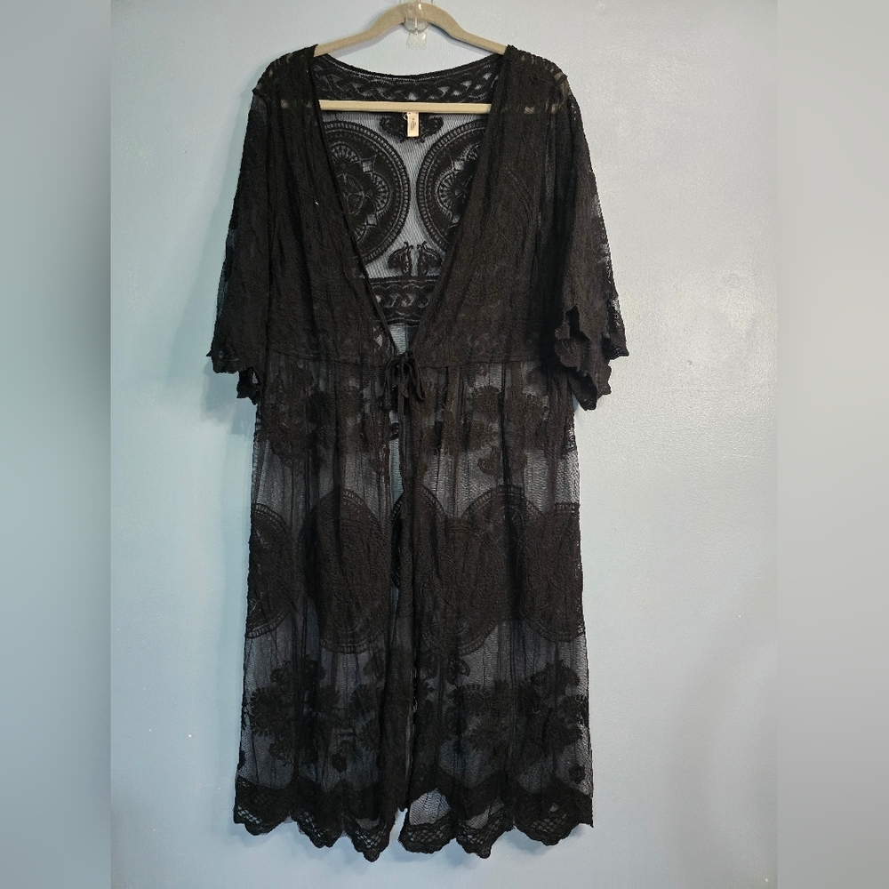 Macchia Di Ruggine Lace Black Coverup S? - Picture 2 of 8